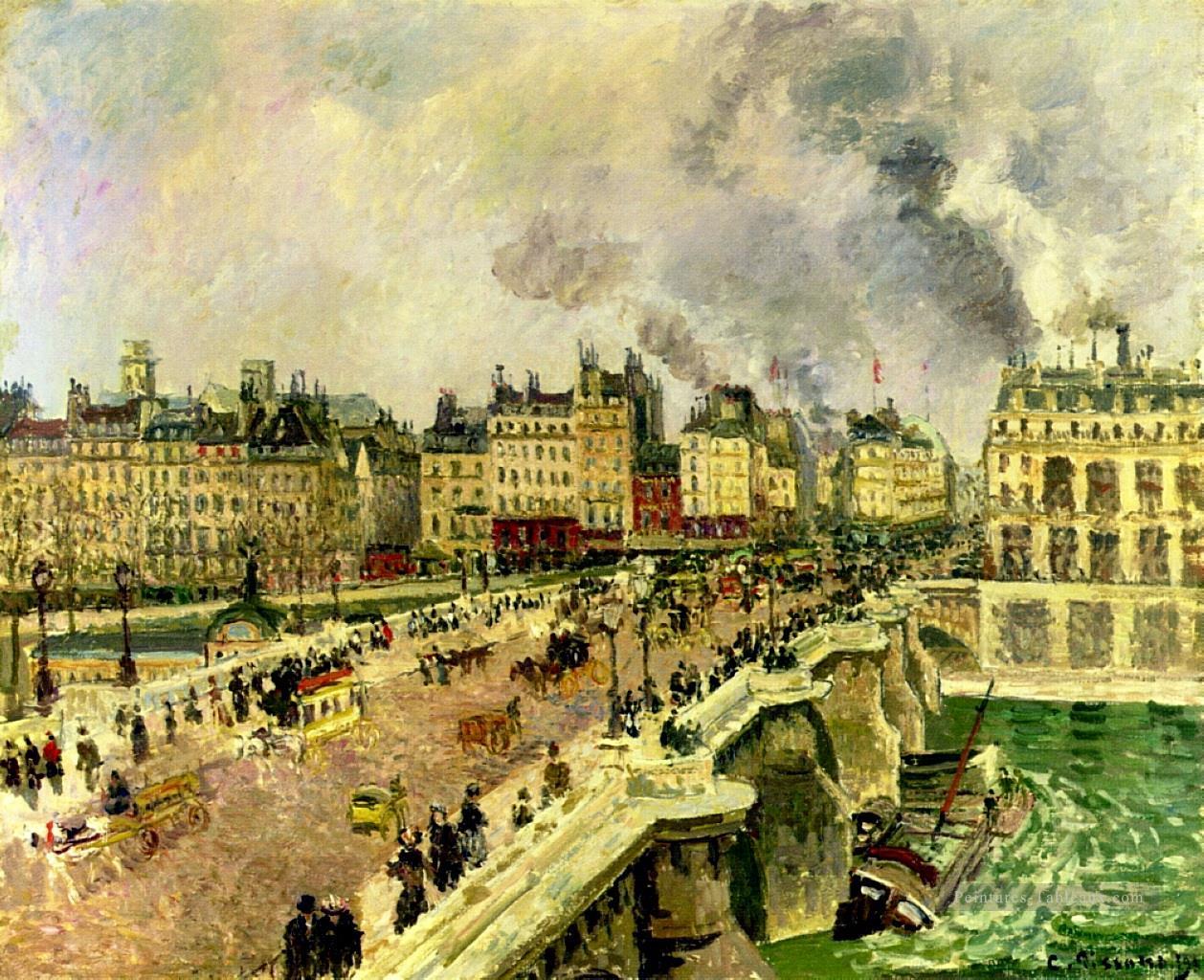 le naufrage du pont neuf de la bonne mere 1901 Camille Pissarro Peintures à l'huile